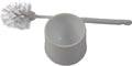 2x Toiletborstel - Wcborstel kunststof -Toiletborstel in houder - Toiletborstelhouder - Wc borstel - borstel - Roestvrij - Wit 10.5x 33x 6 cm