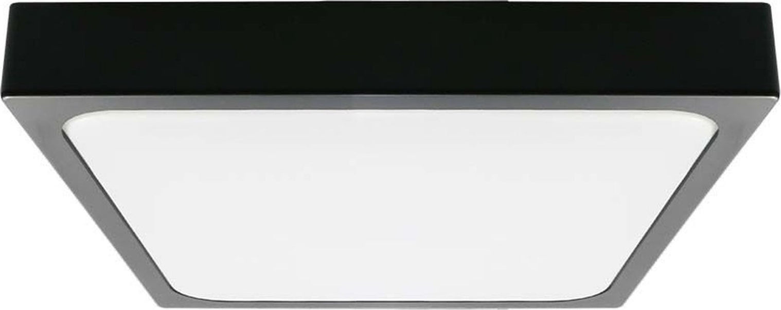 V-Tac VT-8618 LED Plafondlamp - 18W - Zwart - 4000K - Vierkant - Geschikt voor badkamer