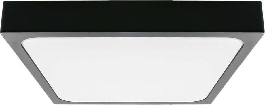 V-Tac VT-8618 LED Plafondlamp - 18W - Zwart - 4000K - Vierkant - Geschikt voor badkamer