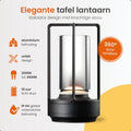 Goliving Tafellamp - Oplaadbaar - Dimbaar - Zwart - 17.5 cm