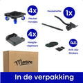 Moeve Meubelroller - Meubeltransporter - Draagvermogen 700kg - 4 stuks - Kleur Zwart/Blauw