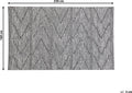 TERMAL - Laagpolig vloerkleed - Zwart - 160 x 230 cm - Katoen