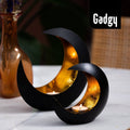 Gadgy Maan - Theelichthouder - Zwart / Goud - 15 & 21 cm (2 stuks)