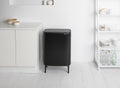 Brabantia Bo Touch Bin Hi - Prullenbak - 2 x 30 liter - Afvalscheiding - Matt Black (2 stuks)