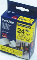 TZ-S651 24mm - black on yellow - extra sticky (8m)
