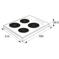 Etna KEV158WIT - Kookplaat - 6000 W - Wit