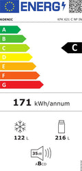Koenic KFK621DNFW - Koel-vriescombinatie - 216 l koel - 122 l vries - NoFrost - RVS
