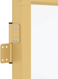 vidaXL - Binnendeur - smal - 93x201,5 - cm - gehard - glas - en - aluminium - goudkleur