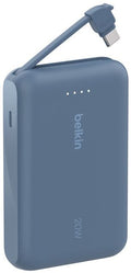 Belkin BoostCharge BPB021HQBL - Powerbank 10.000mAh - 20W Snellaadfunctie - Geïntegreerde USB-C-kabel
