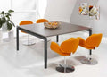4 poots bureau vergadertafel Kubus 160x160cm bladkleur Robson Eiken framekleur Antraciet (Ral 7016)