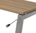4 poots slinger verstelbaar bureau zit/zit Kubus breed 160CM diep 80CM bladkleur Havanna framekleur Antraciet (Ral 7016)