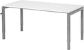 4 poots slinger verstelbaar bureau zit/zit Kubus breed 160CM diep 80CM bladkleur Havanna framekleur Antraciet (Ral 7016)