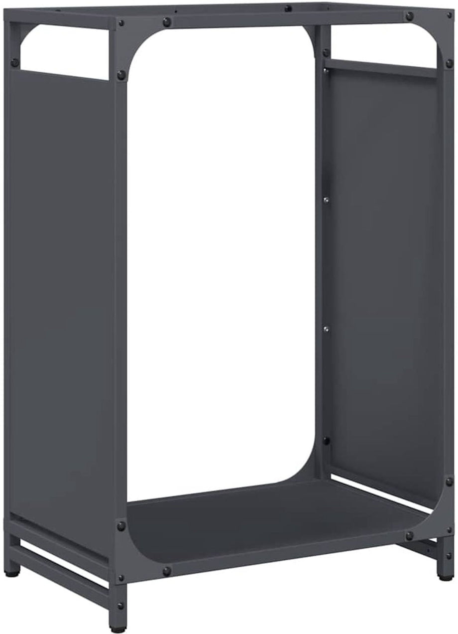 vidaXL - Brandhoutrek - 44x28x65 - cm - koudgewalst - staal - antracietkleurig