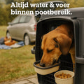 Flamingo Lanta - Reisbench hond XL - Transportbox met wielen en safety lock - Donkergrijs