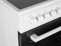 Beko FSM57100GW - Fornuis - Keramische kookplaat - Wit zwart
