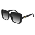 Gucci GG0632SA - Dames Zonnebril - UV400 bescherming - Zwart/Grijs - Maat 56 mm