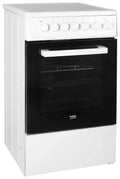 Beko FSM57100GW - Fornuis - Keramische kookplaat - Wit zwart