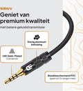 Drivv AUX Kabel 3.5 mm - Jack naar Jack - Verguld - Zwart - 2 meter