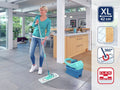 Leifheit Profi vloerwisser xl Micro Duo + EXTRA static stofdoek - 42 cm wisbreedte - 146 cm rug vriendelijke werkhoogte - 360° draaibare scharnier - Click System