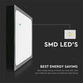 V-Tac VT-8618 LED Plafondlamp - 18W - Zwart - 4000K - Vierkant - Geschikt voor badkamer