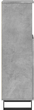 vidaXL - Badkamerkast - 30x30x100 - cm - bewerkt - hout - betongrijs
