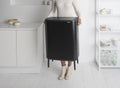 Brabantia Bo Touch Bin Hi - Prullenbak - 2 x 30 liter - Afvalscheiding - Matt Black (2 stuks)