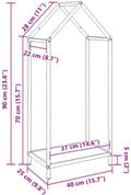 vidaXL - Brandhoutrek - 40x25x90 - cm - koudgewalst - staal - antracietkleurig