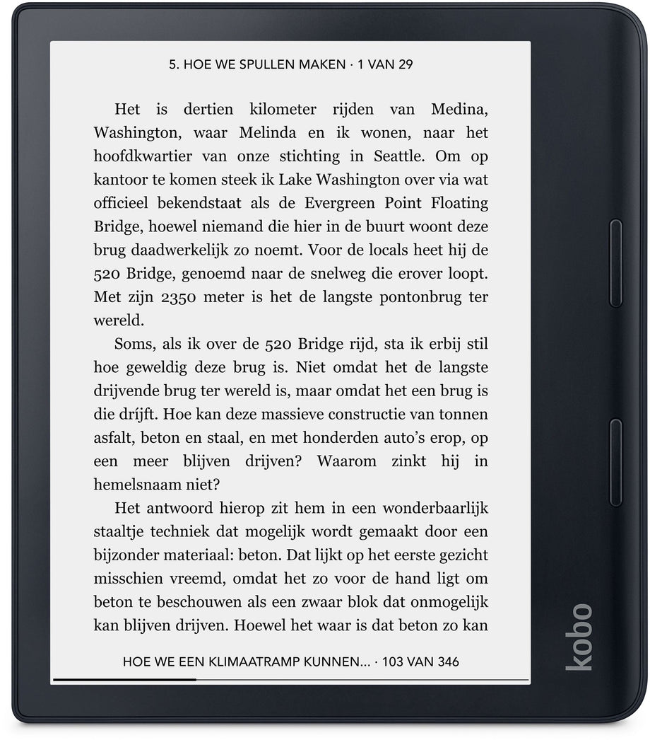 Kobo Sage - E-reader - 8" E Ink Carta 1200 - Water- en stofbestendig
