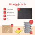 DIYDash Puzzeltafel XL - Puzzeltafel 2000 stukjes - 8 gekleurde lades - Draaibaar - Hout