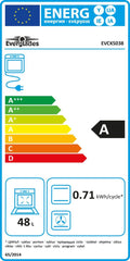Everglades EVCK5038 - Elektrisch Fornuis - 4 Kookzones - 51 Liter - Mat Zwart
