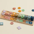 Atmosphera Kids Houten Speelblokken met cijfers - 74 stuks - 40x15x7cm - Multi