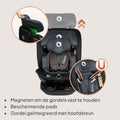 Lionelo Bastiaan RWF i-Size Autostoel - 360° Draaibaar - ISOFIX - Achterwaarts & Voorwaarts - Zwart / Grijs