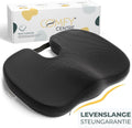 COMFYCENTRE® Zitkussen - Orthopedisch Wigkussen - Ergonomisch Traagschuim - Zwart