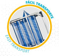Aktive Vaste Klapstoel Aluminium 56x50x88 Cm Wit,Blauw