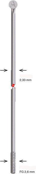 Alpina Spaak Zink 13-216 zonder nippel zilver (144st)