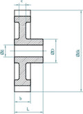 Reely Polyacetaal Recht tandwiel Soort module: 1.0 Boordiameter: 8 mm Aantal tanden: 60