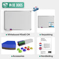Avalo Whiteboard 60x90 cm - 14 in 1 set - Whiteboard Magnetisch inclusief Markers, Magneten & Wisser