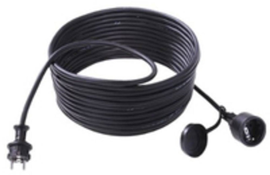 Bachmann 343.170 Stroom Verlengkabel 16 A Zwart 5.00 m H05VV-F 3G 1,5 mm²