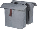 Basil City Dubbele fietstas - Grijs Melee - 32 Liter