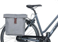 Basil City Dubbele fietstas - Grijs Melee - 32 Liter