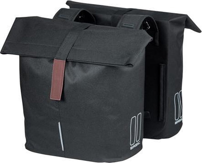 Basil City Dubbele fietstas - Zwart - 32 Liter
