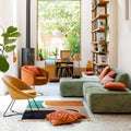 BEAU Nina velvet fauteuil - Modulair systeem - L87xD98xH69cm - Groen