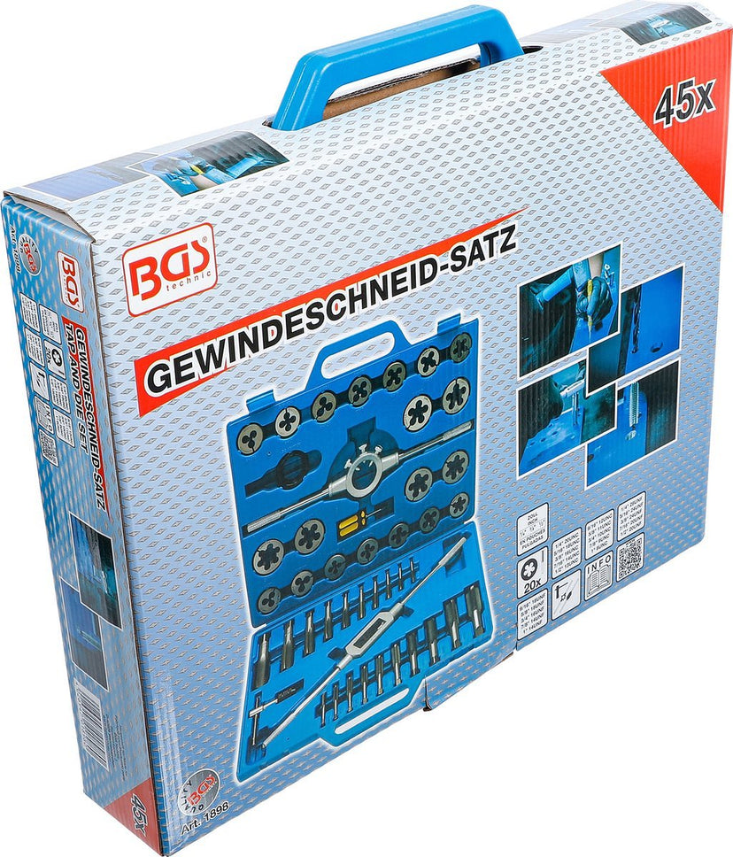 BGS Tap en snijset - 45-delig - 7 KG - Blauw, Zilver, Zwart
