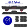 Moeve Meubelroller - Meubeltransporter - Draagvermogen 700kg - 4 stuks - Kleur Zwart/Blauw