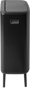 Brabantia Bo Touch Bin Hi - Prullenbak - 2 x 30 liter - Afvalscheiding - Matt Black (2 stuks)