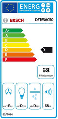 Bosch Serie 4 DFT63AC50 Afzuigkap 360 m³/uur Semi-inbouw (uittrekbaar) Zilver D