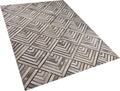 TEKIR - Laagpolig vloerkleed - Lichtbeige - 140 x 200 cm - Koeienhuid leer