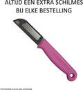 Solingen Kartelmes - Tomatenmes RVS 18,5 cm met Blade Cover - Pastelkleuren Mix (10 stuks)