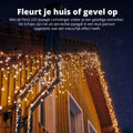 FlinQ Amber IJspegelverlichting - Lichtslinger Buiten - 144 LED Lampen - IP44 (1 stuk)