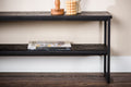 Furntastik Alfena Tv-meubel 150 cm, Aged Teak, zwart